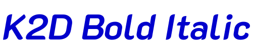 K2D Bold Italic font